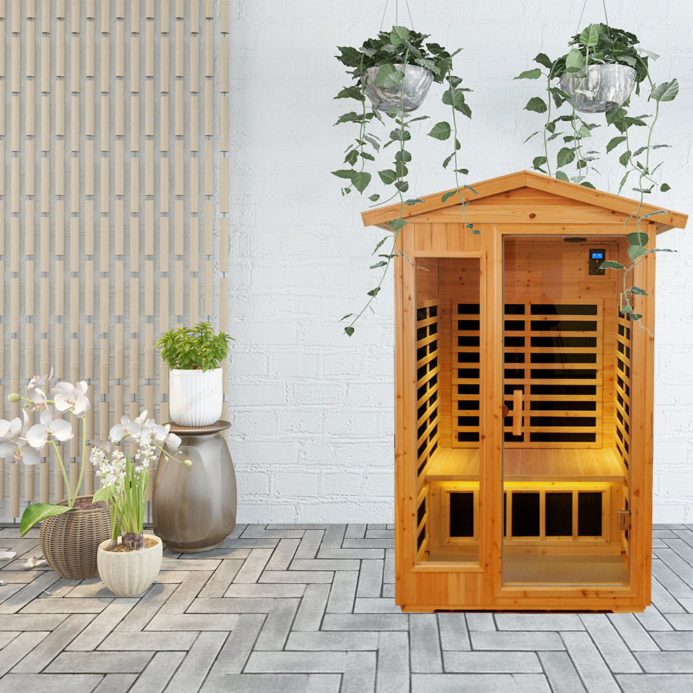 Outdoor Sauna Room Front Wall Replacement Glass Panel