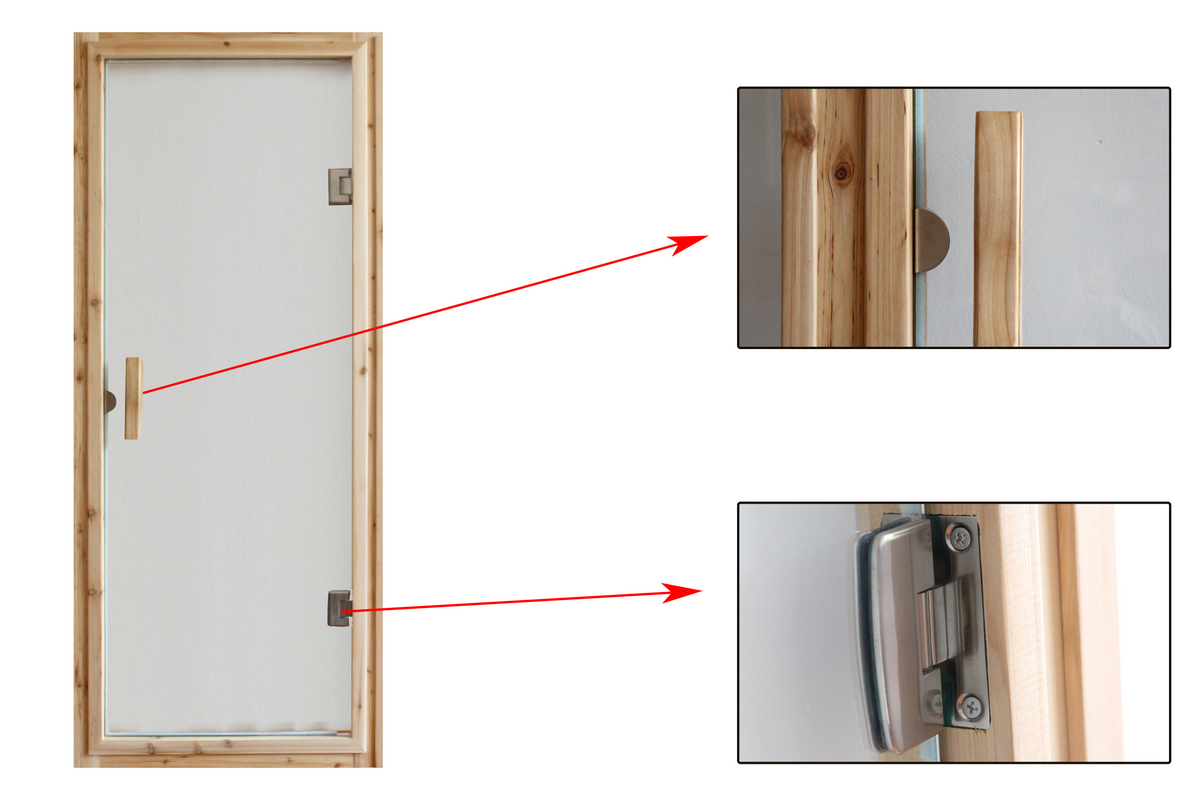 Outdoor Sauna Room Front Wall Replacement Glass Panel