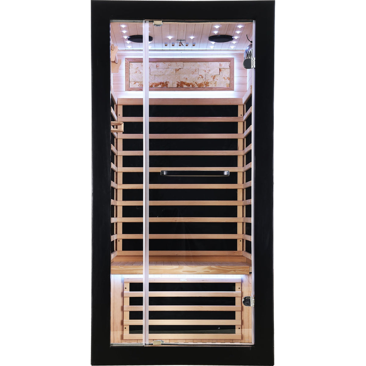 Single-Person Starlight Ceiling Lighting Sauna with Carbon Plate Heating - American White Oak