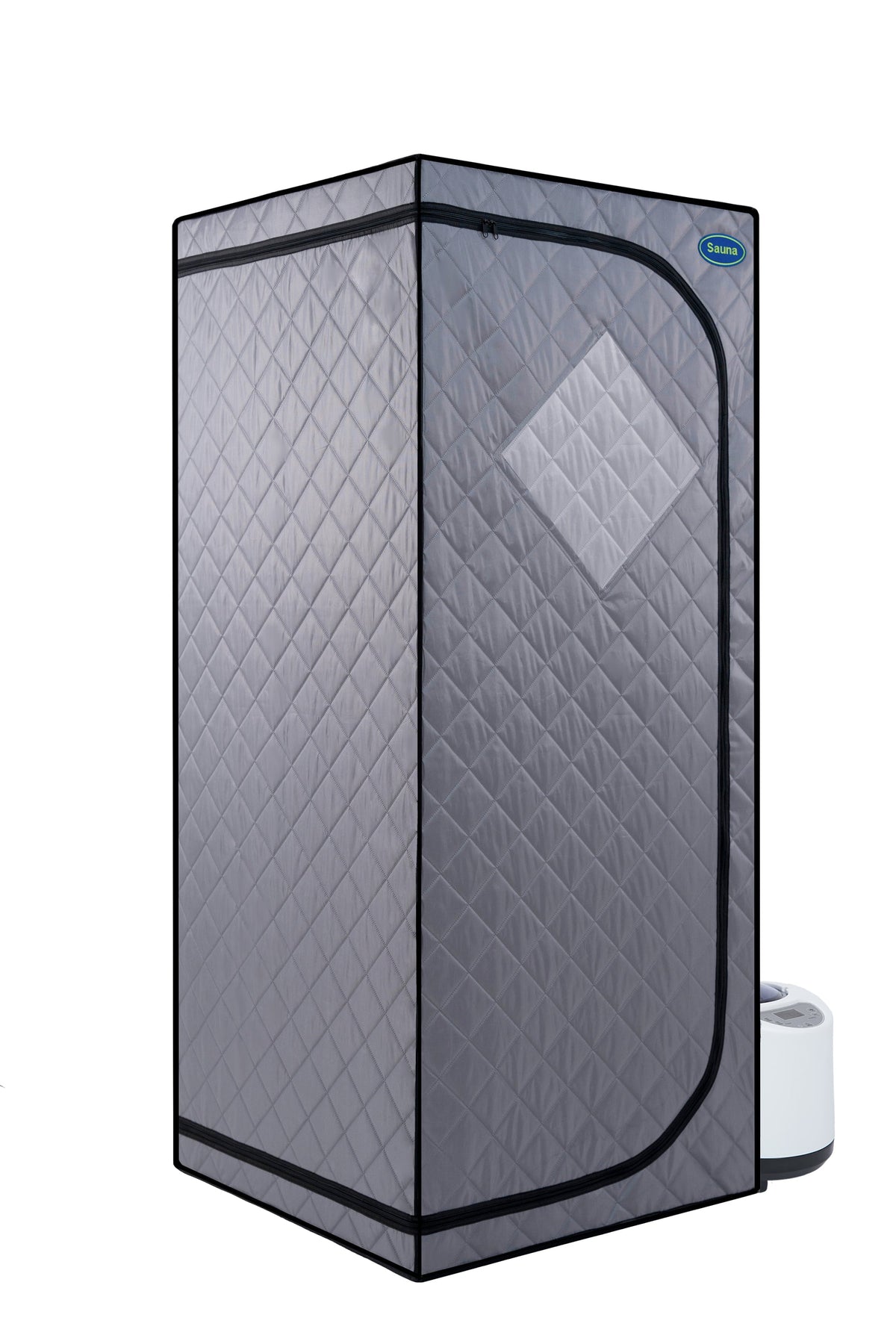 Full Size Portable Steam Sauna Tent with Steam Generator and Chair - Grey
