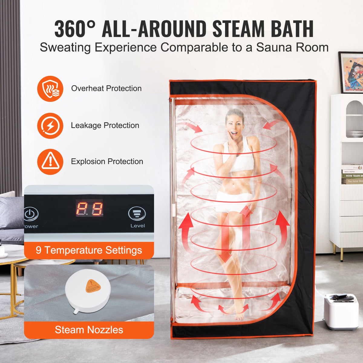 Portable Steam Sauna Tent Full Size – view 9