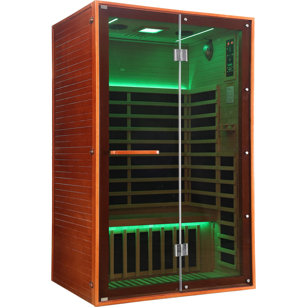 Double Sauna Room with 7 Carbon Heating Plates - Canadian Hemlock