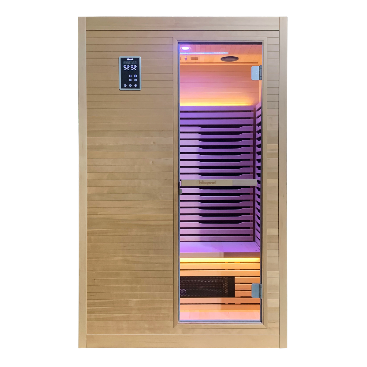 Blisspod Helsinki Full Spectrum Indoor Sauna with Red Light – 2 Person – view 3