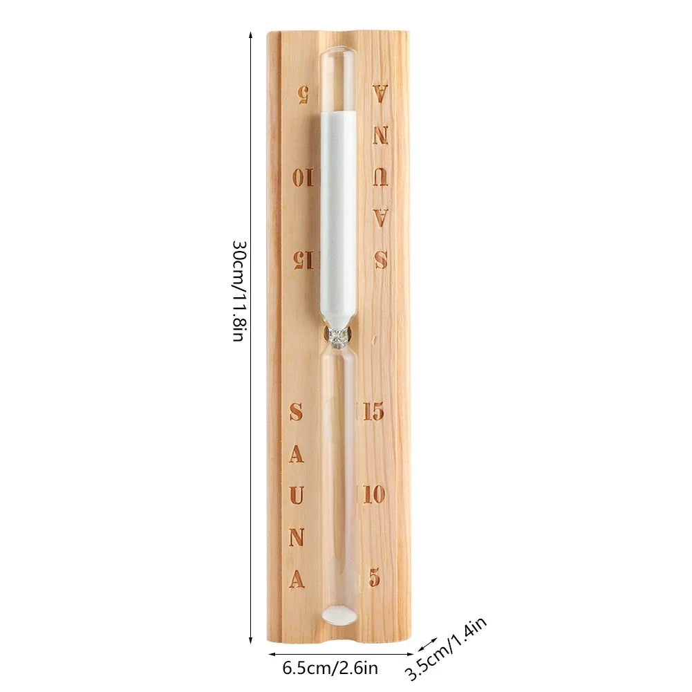 Wooden Sauna Hourglass Timer – 15 Minutes, Wall-Mount – view 3