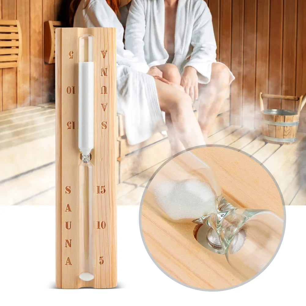 Wooden Sauna Hourglass Timer – 15 Minutes, Wall-Mount – view 2