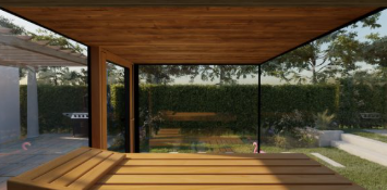 Thermasol Vue - Front Panoramic Glass, 3-4 Person, Outdoor Sauna – view 11
