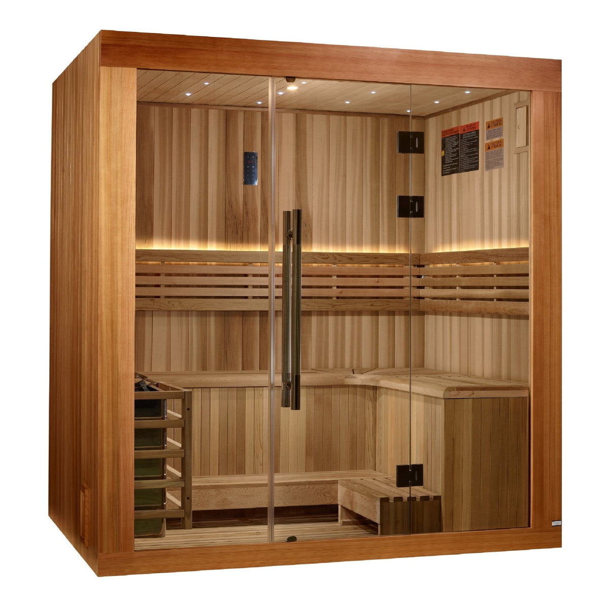 Golden Designs "Copenhagen Edition" 3-Person Traditional Sauna – Canadian Red Cedar & Pacific Premium Clear Cedar