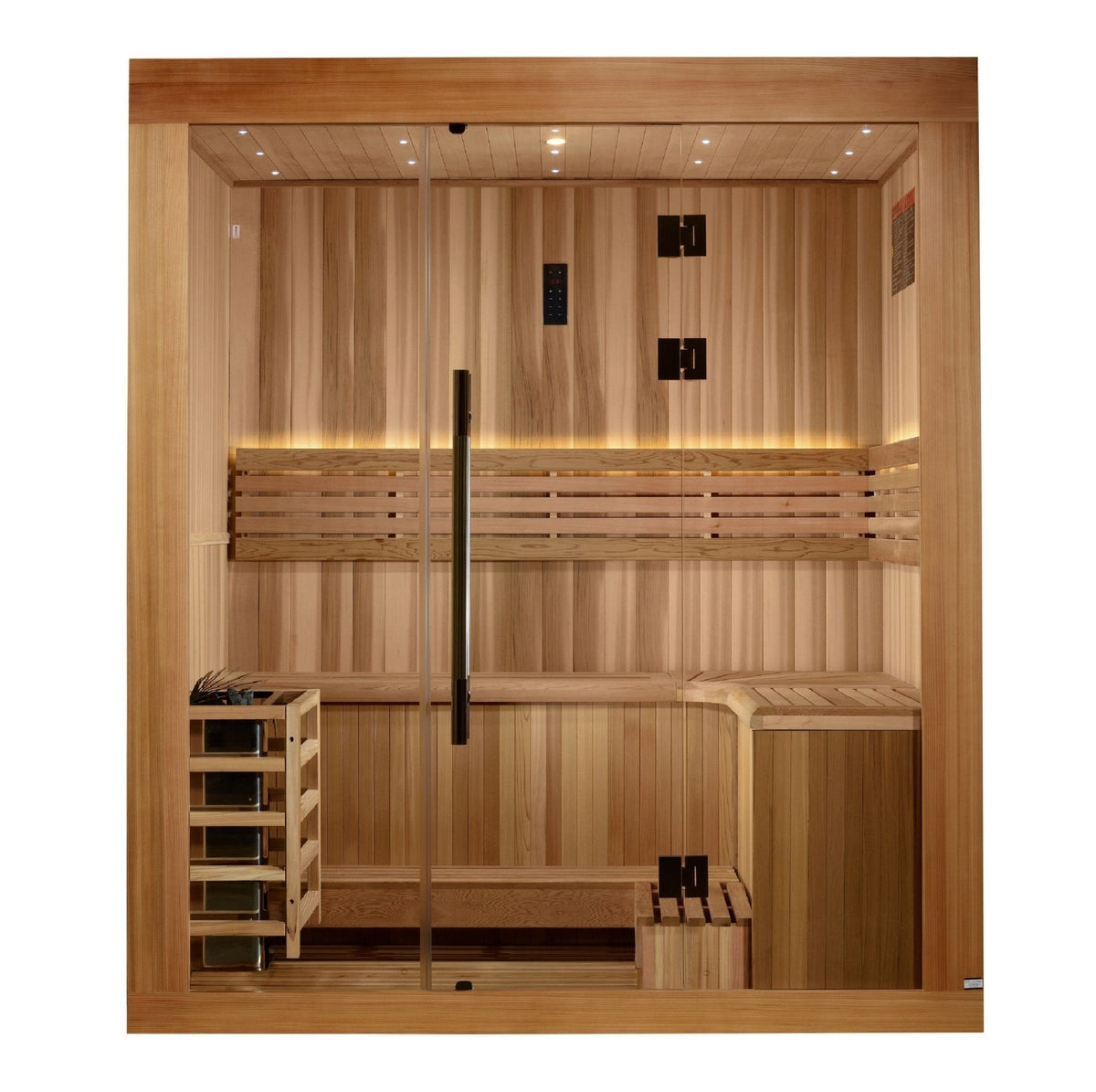 Golden Designs "Copenhagen Edition" 3-Person Traditional Sauna – Canadian Red Cedar & Pacific Premium Clear Cedar