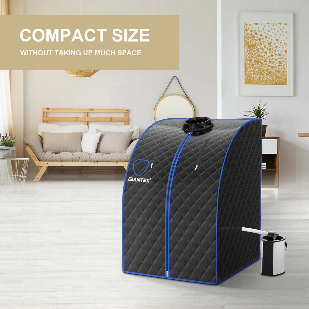 Portable Personal Steam Sauna Spa with 3L Blast-proof Steamer Chair – view 6