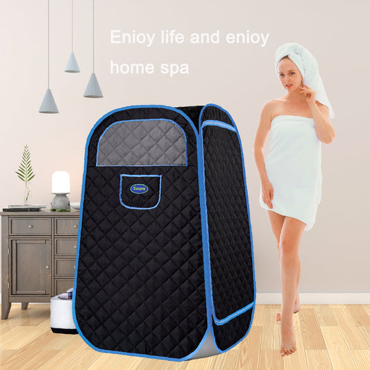 Portable Folding Full Size Steam Sauna with 1000W Generator - Black
