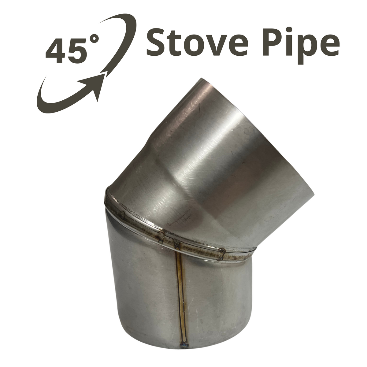 Angled Stove Chimney Pipe - 45 Degree Angle - 4” – view 6