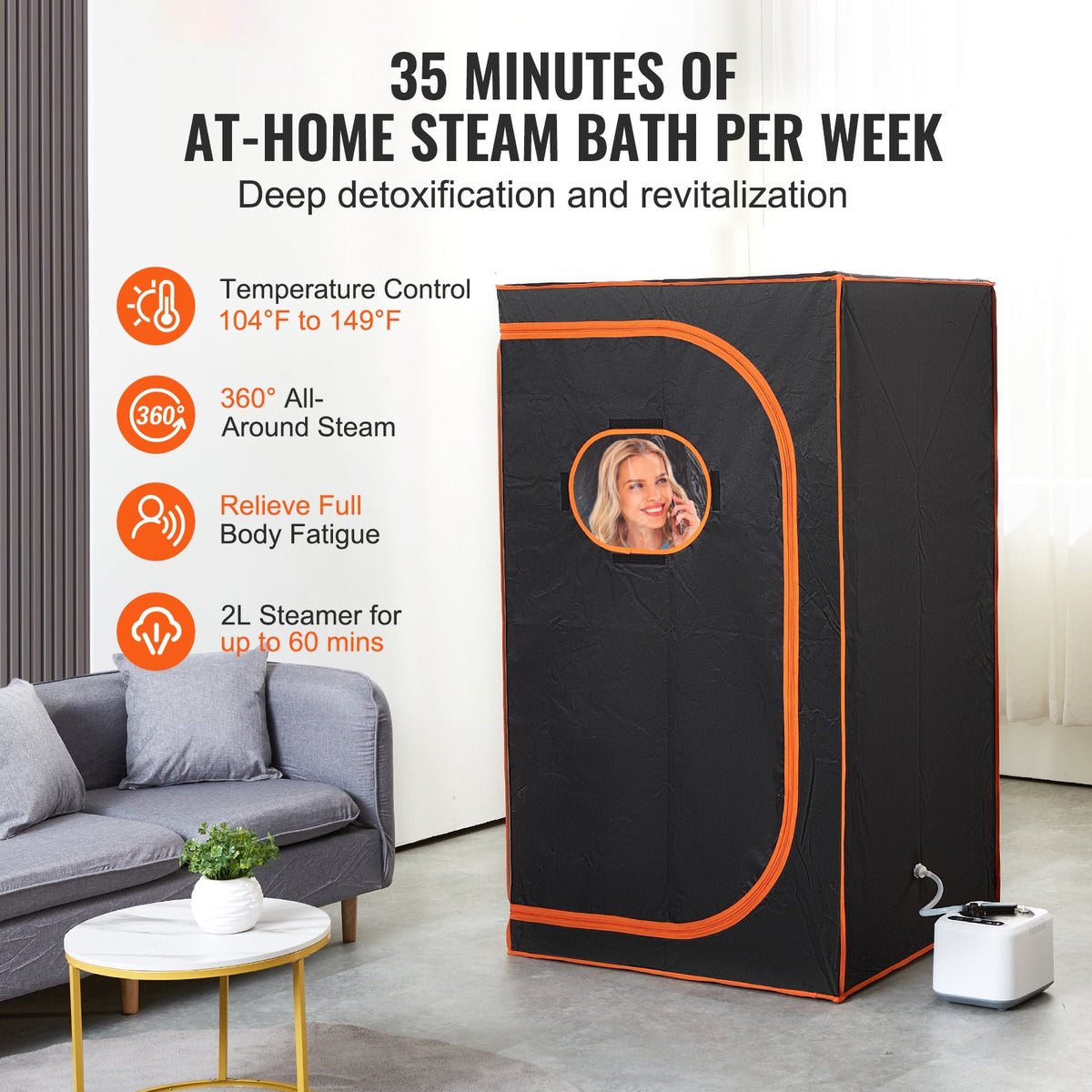 Portable Steam Sauna Tent Full Size – view 6