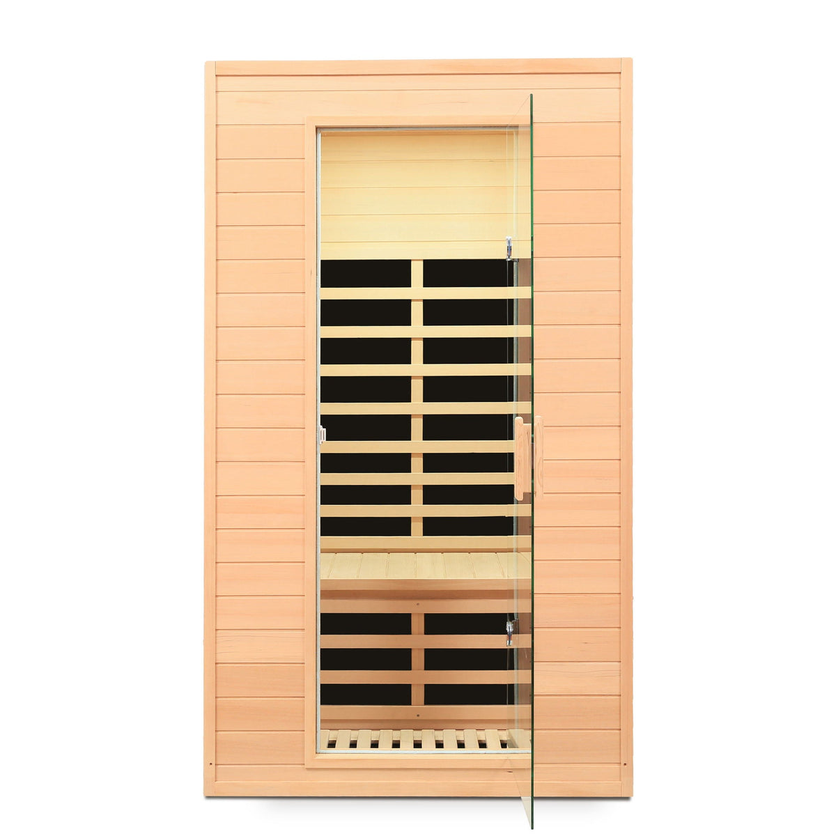 Hemlock Far Infrared Roof Embedded Indoor Sauna Room with LCD Controls - Light Brown – view 4