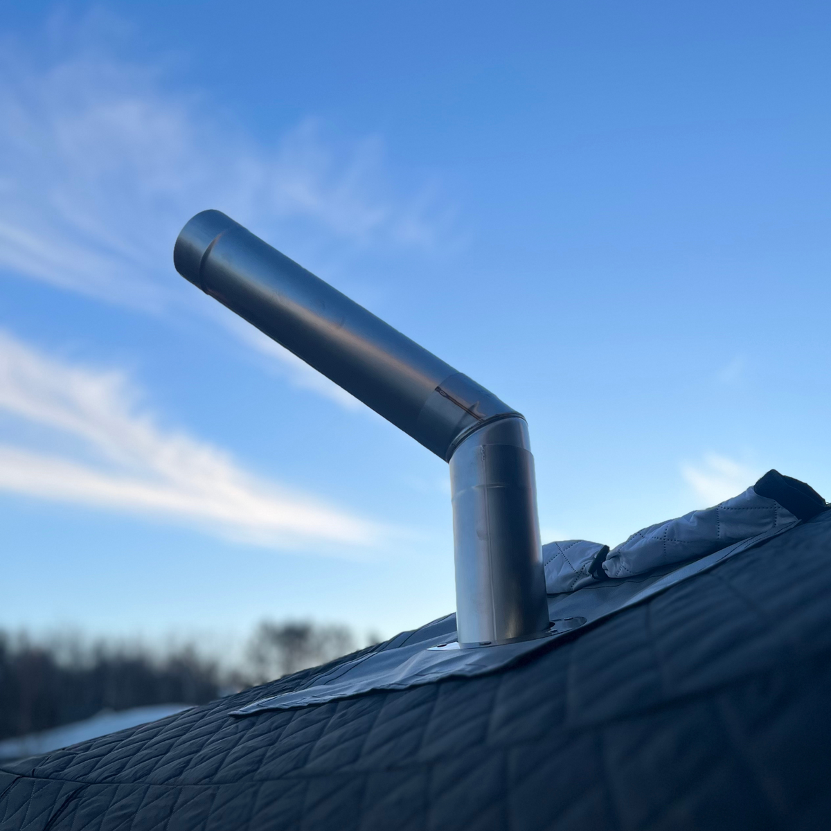 Angled Stove Chimney Pipe - 45 Degree Angle - 4” – view 3