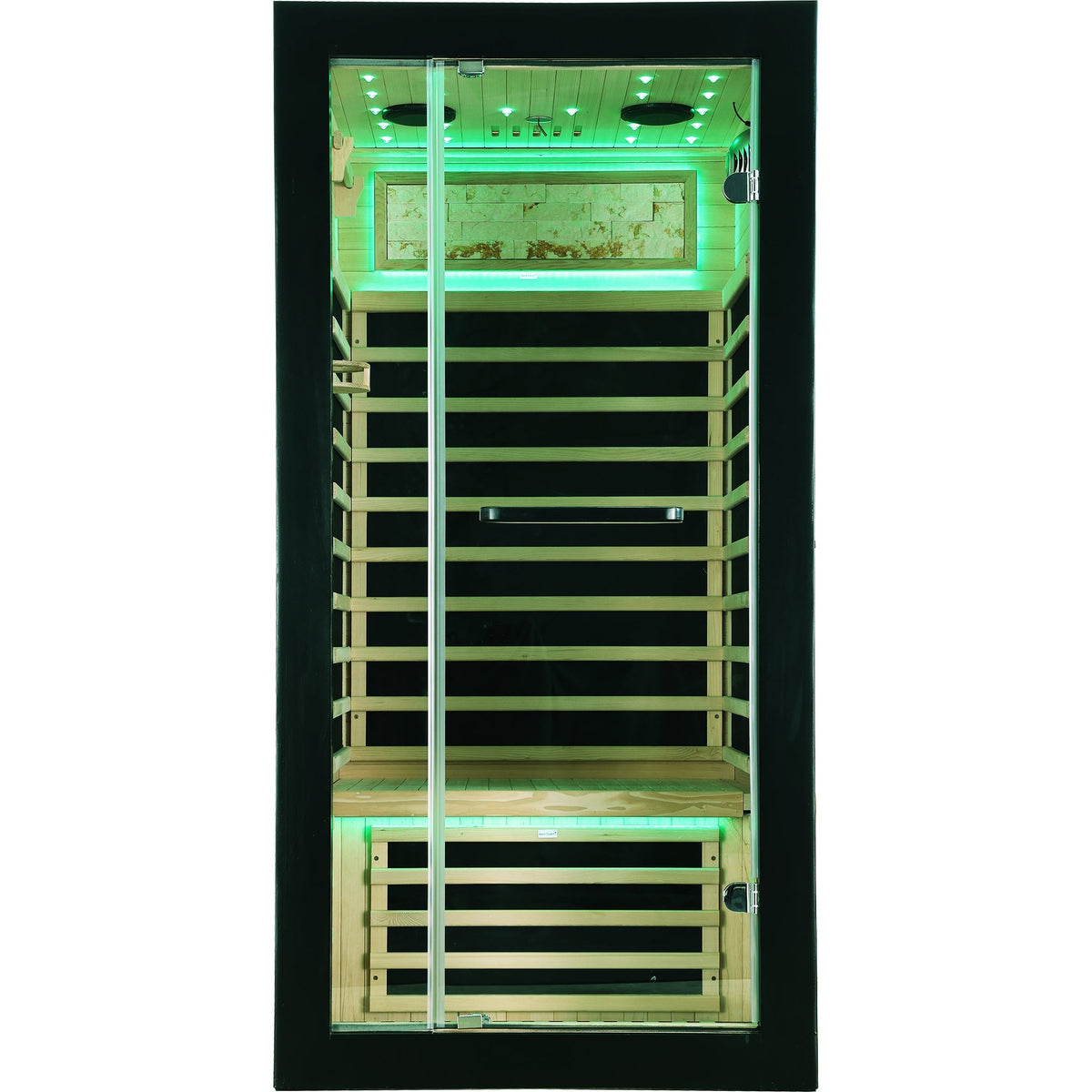 Single-Person Starlight Ceiling Lighting Sauna with Carbon Plate Heating - American White Oak