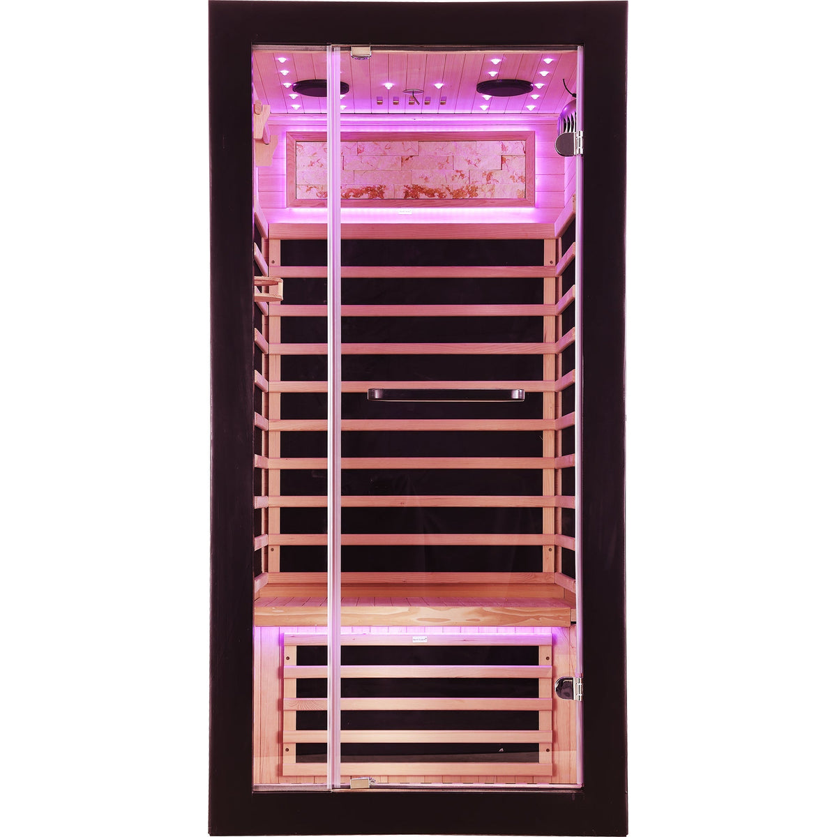 Single-Person Starlight Ceiling Lighting Sauna with Carbon Plate Heating - American White Oak