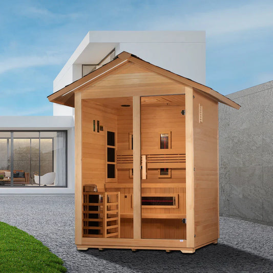 Golden Designs Carinthia GDI-8123-01 Outdoor Hybrid Sauna with 8.0 kW Stove (3 Person)