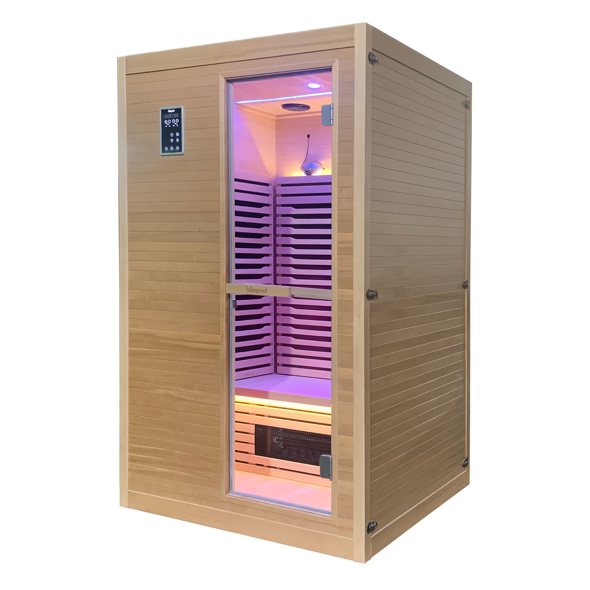 Blisspod Helsinki Full Spectrum Indoor Sauna with Red Light – 2 Person – view 4
