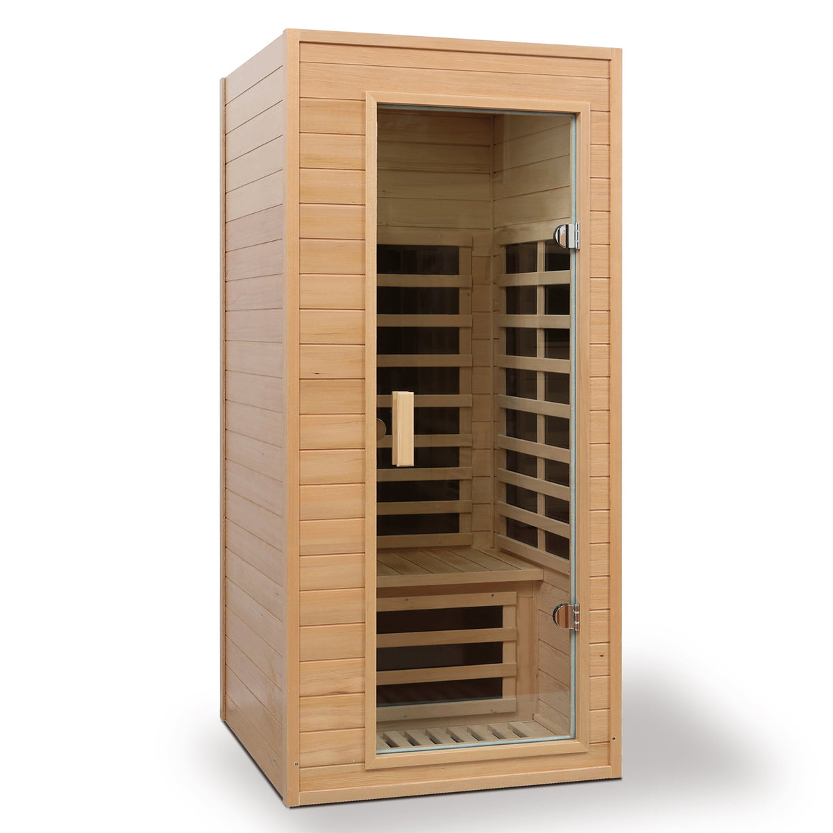 Hemlock Infrared Sauna with Bluetooth & LED Lighting - Natural Wood – view 2