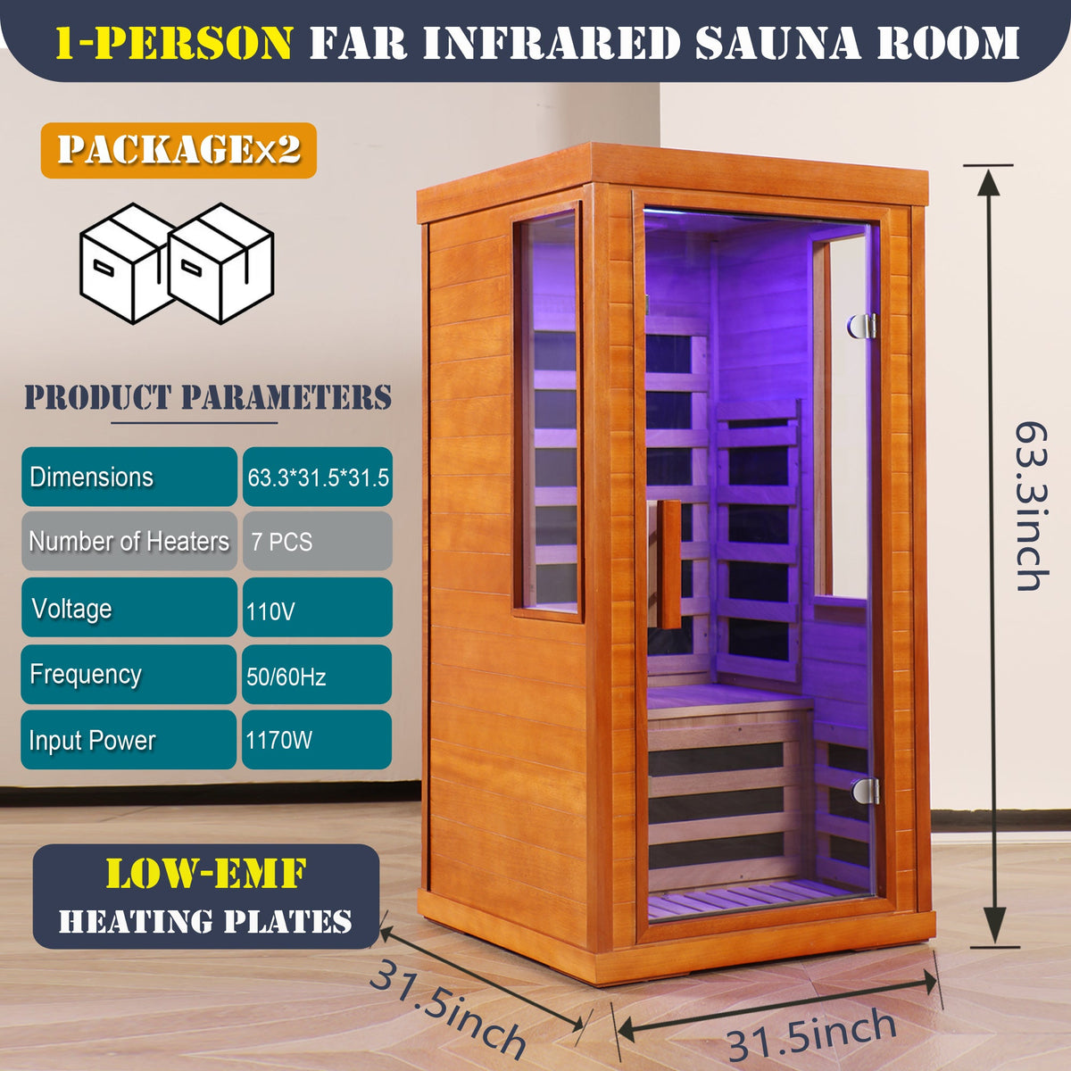 Home Dry Infrared Sauna – view 2