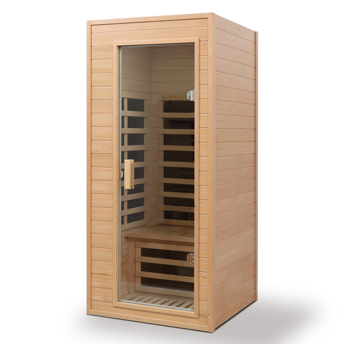 Hemlock Infrared Sauna with Bluetooth & LED Lighting - Natural Wood – view 5