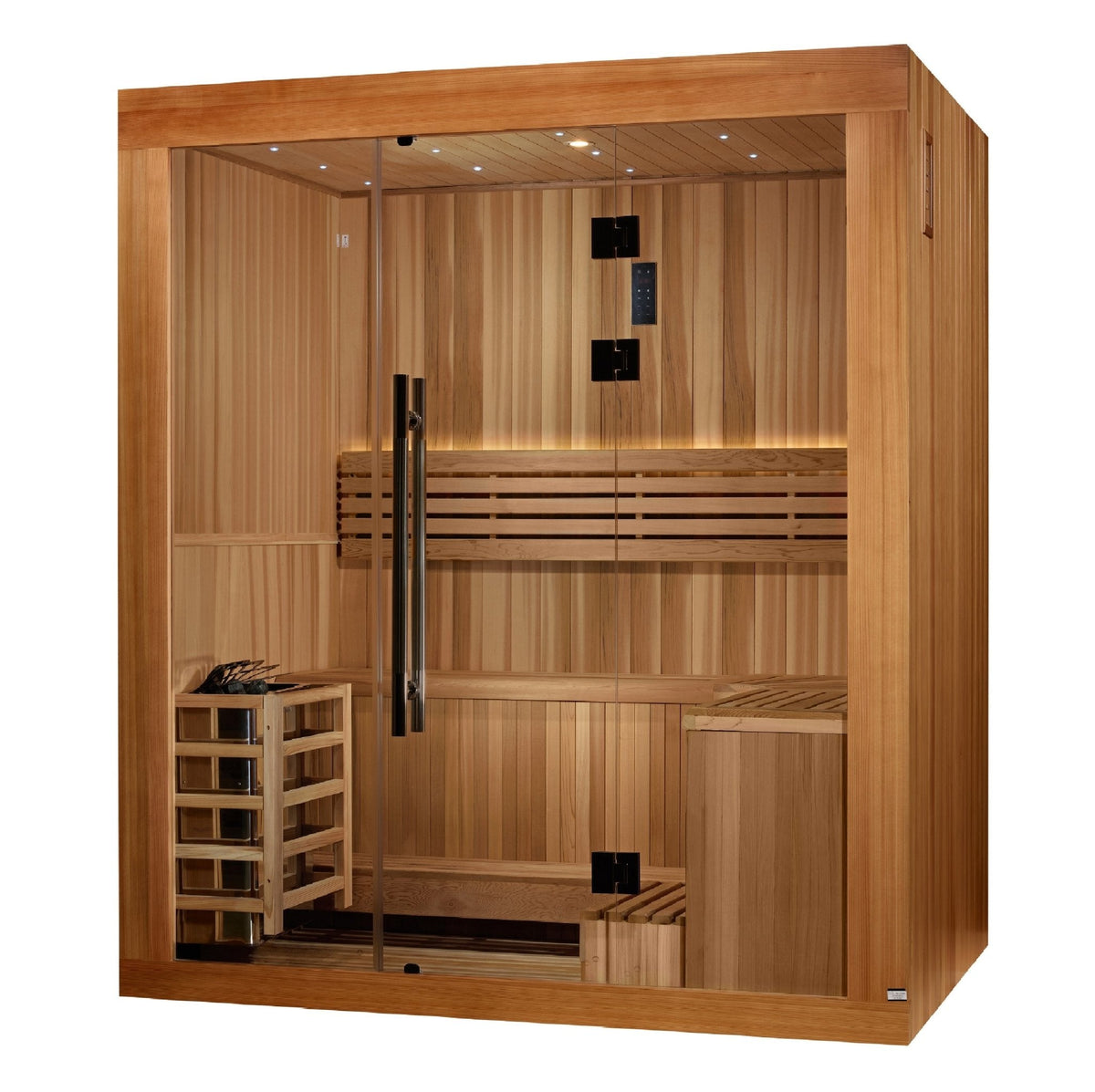 Golden Designs "Copenhagen Edition" 3-Person Traditional Sauna – Canadian Red Cedar & Pacific Premium Clear Cedar