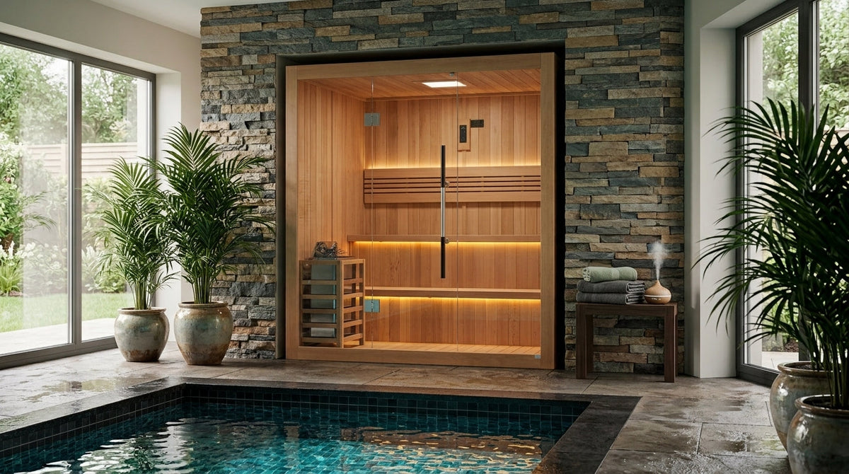 Golden Designs "Kuusamo Edition" 6-Person Indoor Traditional Sauna - Canadian Red Cedar Interior – view 8