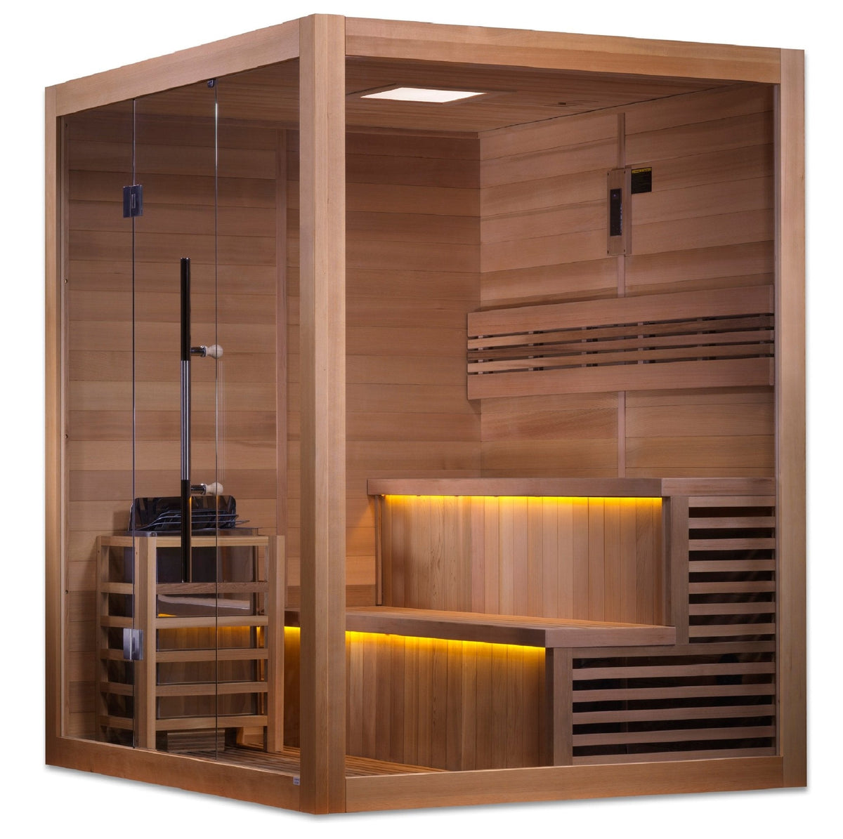 Golden Designs "Kuusamo Edition" 6-Person Indoor Traditional Sauna - Canadian Red Cedar Interior – view 6