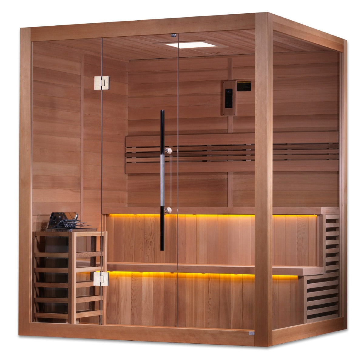 Golden Designs "Kuusamo Edition" 6-Person Indoor Traditional Sauna - Canadian Red Cedar Interior – view 4